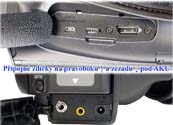 Canon XF100: přípojné zdířky v detailu (Kliknutí zvětší)