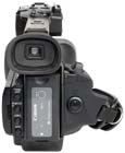 Canon XF100 v detailu prvků zezadu (Kliknutí zvětší)