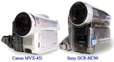 Duo z nesledovanějších: MVX45i a HC90 (Klikni pro zvětšení)
