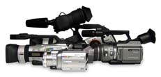 Výběr ze současných 3CCD-kamer (Klikni pro zvětšení)