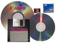 Digitální média: CD, diskety, paměové karty