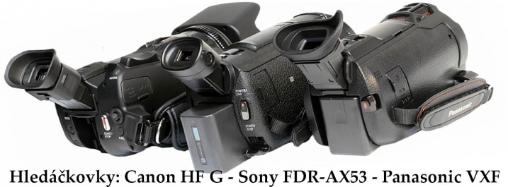 Videokamery Canon HF G50, Sony AX53 a Panasonic VXF1
