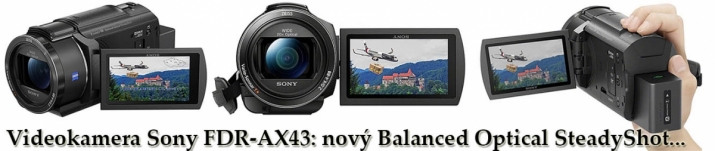 Tři detaily nové Videokamery Sony FDR-AX43 s B-OIS