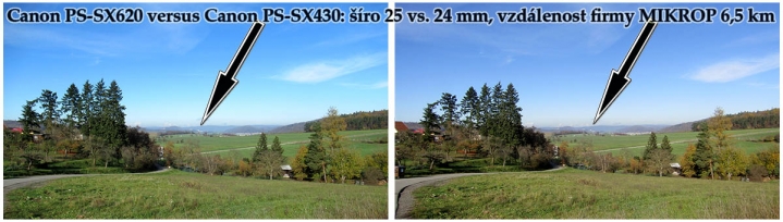 Canon SX620 vs. SX430: srovnání ŠÍRA objektivů...