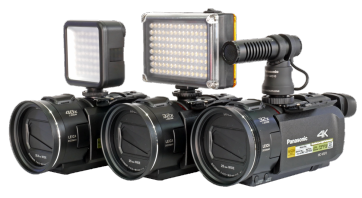 Současná řada kamer Panasonic s různými doplňky
