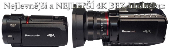 Velkostní srovnání současných 4K-kamer BEZ hledáčku