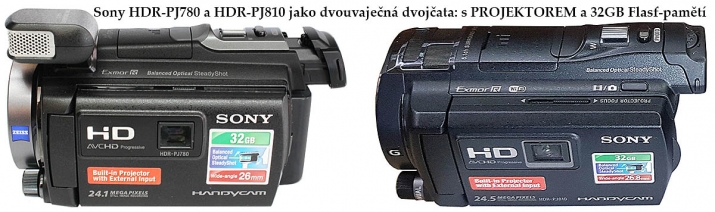 Nejvyšší kamery Sony s Projektorem: PJ780 a PJ810
