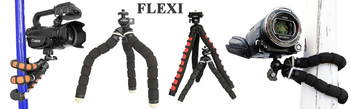 Příklady flexibilních mini-stativů s patřičným použitím...