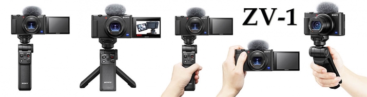 Vlogovací Foto-Kamera Sony ZV-1 v detailech s Gripem